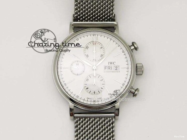 MIROTIME 0501 Portofino 37mm SS V7F 1:1 Best Edition Gray Dial on Black Leather Strap A Practical 7094